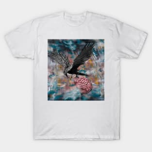 Bird Brain Ravens Abstract Art T-Shirt